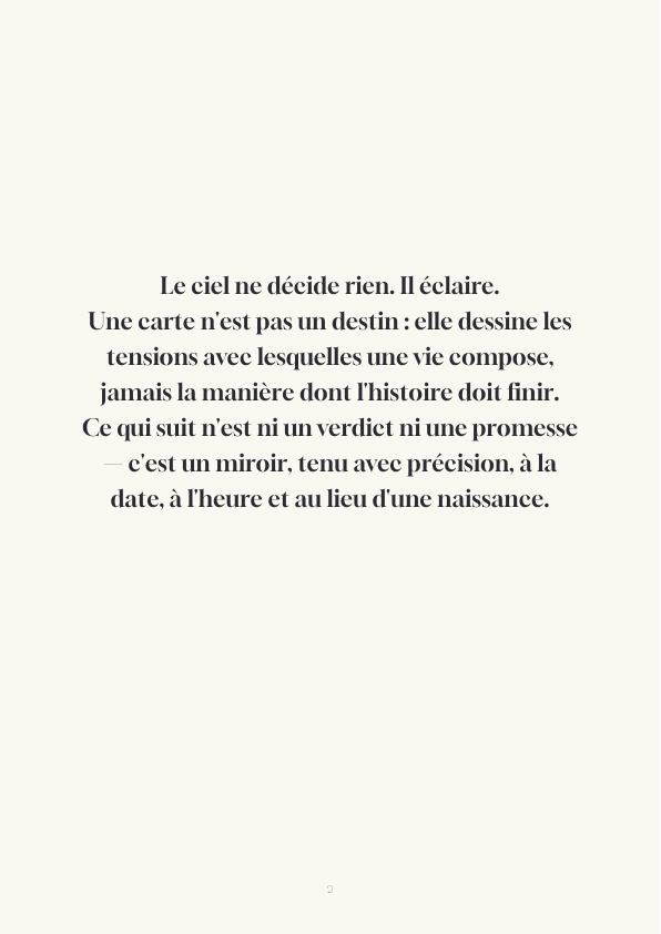 Épigraphe d'ouverture